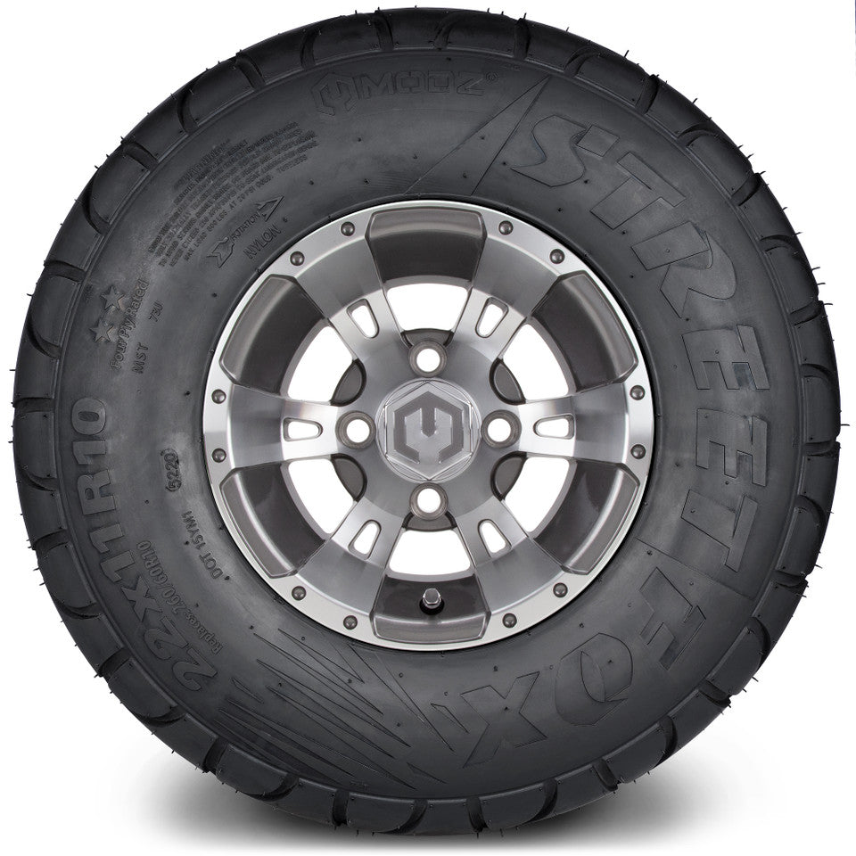 10" MODZ Ambush Gunmetal - Tire and Wheel Combo