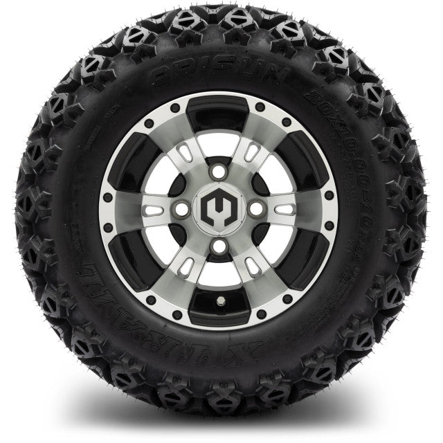 10" MODZ Ambush Machined Black - Tire and Wheel Combo
