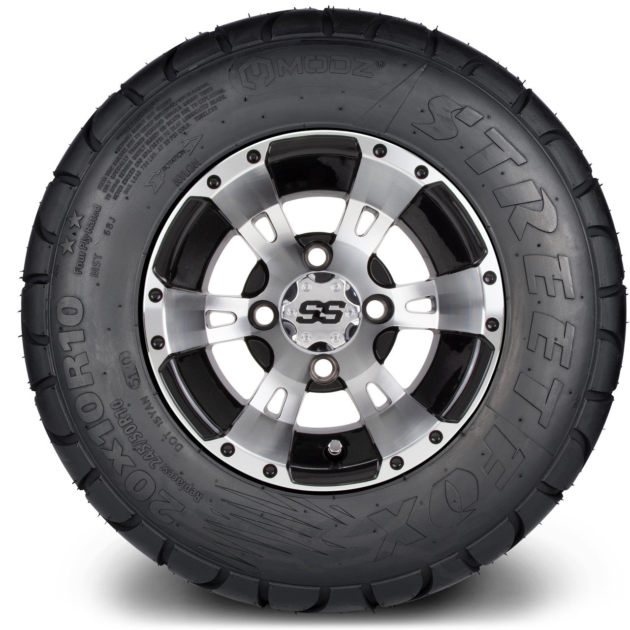 10" MODZ Ambush Machined Black - Tire and Wheel Combo