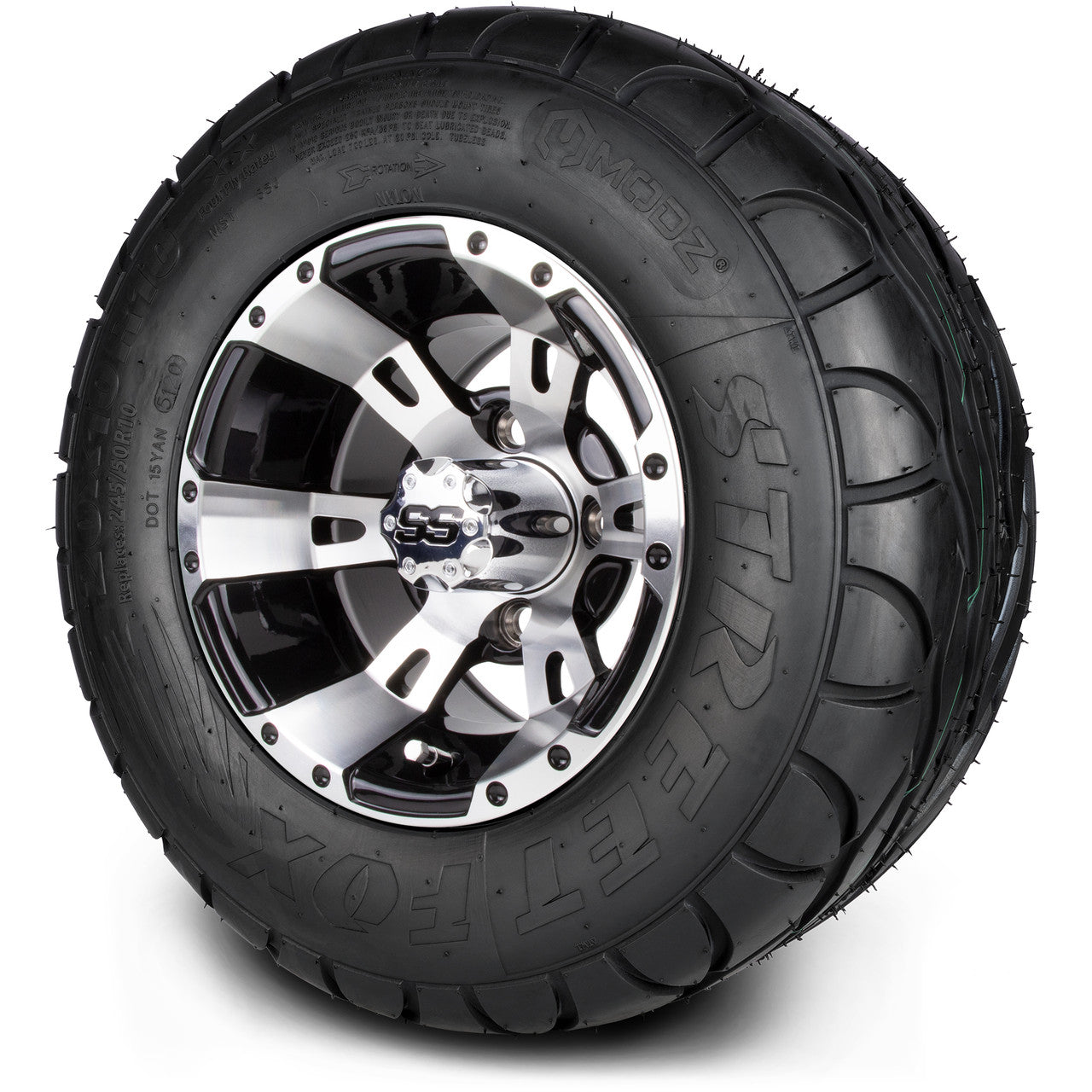 10" MODZ Ambush Machined Black - Tire and Wheel Combo