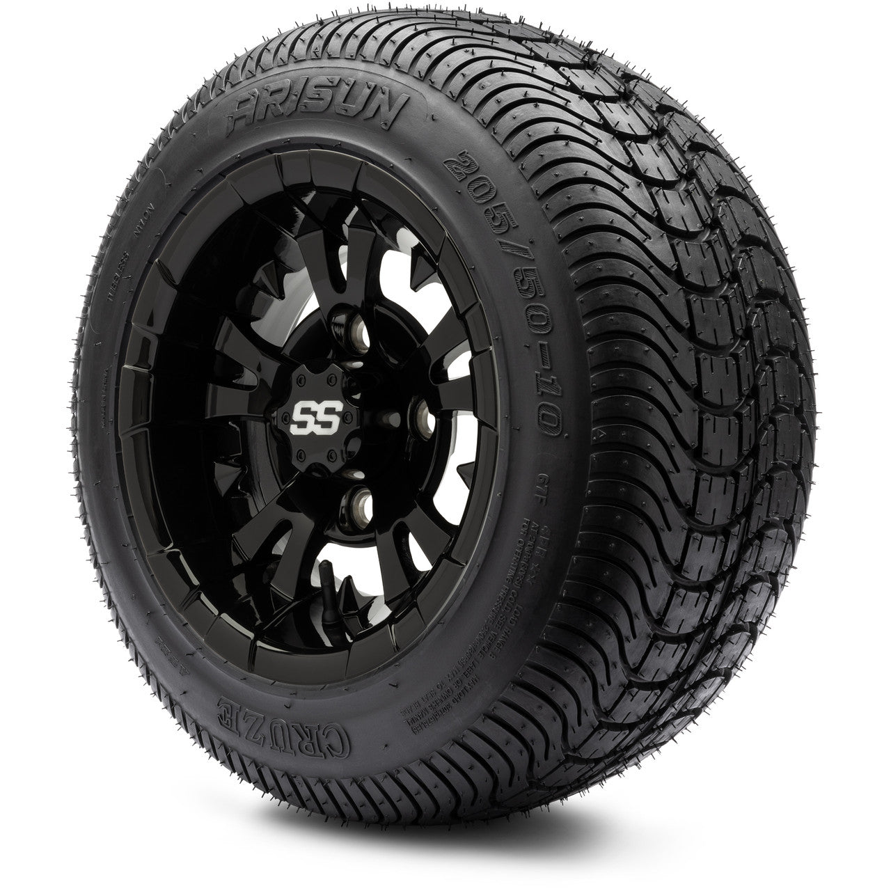 10" MODZ Vampire Glossy Black - Tire and Wheel Combo