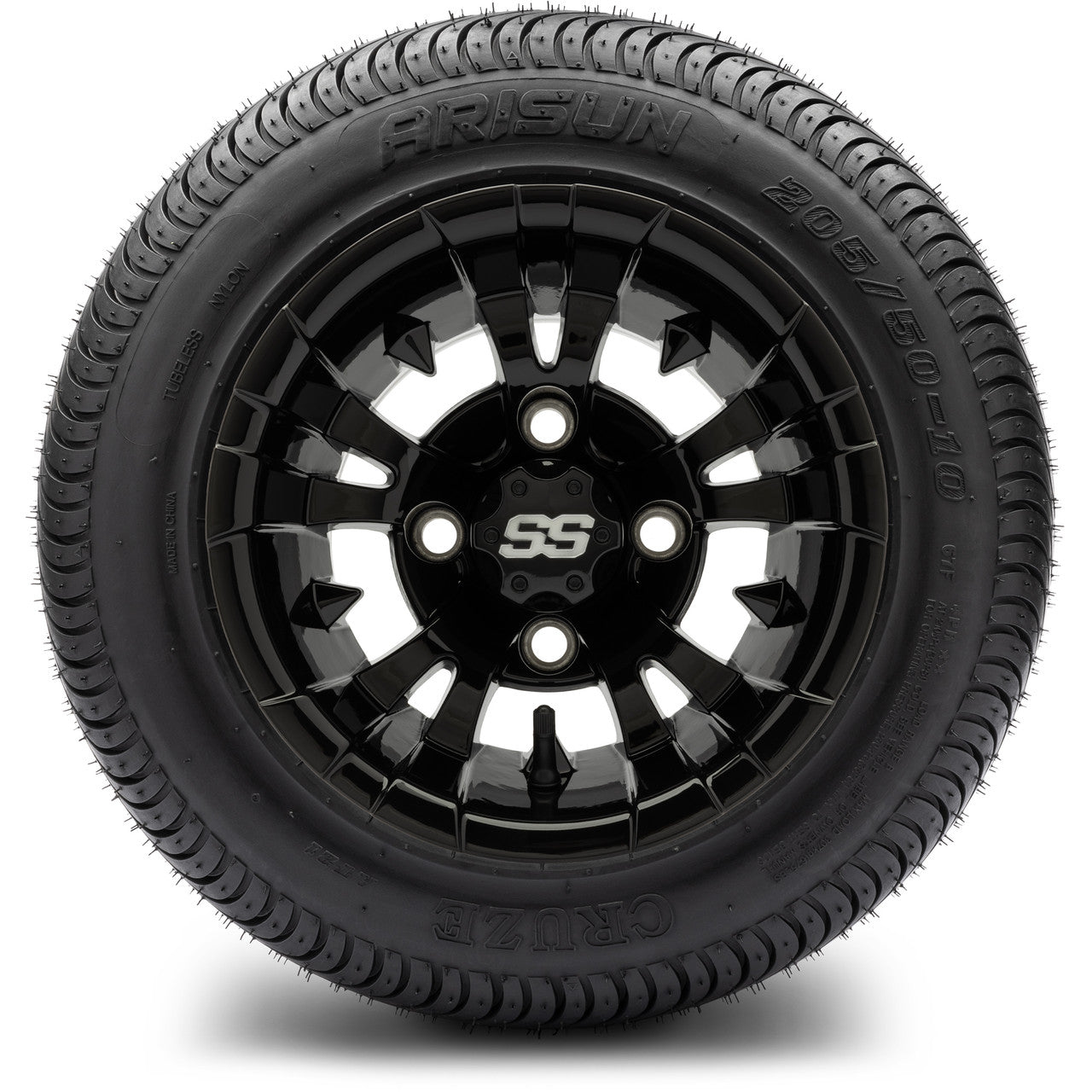 10" MODZ Vampire Glossy Black - Tire and Wheel Combo