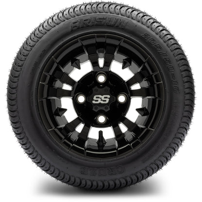 10" MODZ Vampire Glossy Black - Tire and Wheel Combo