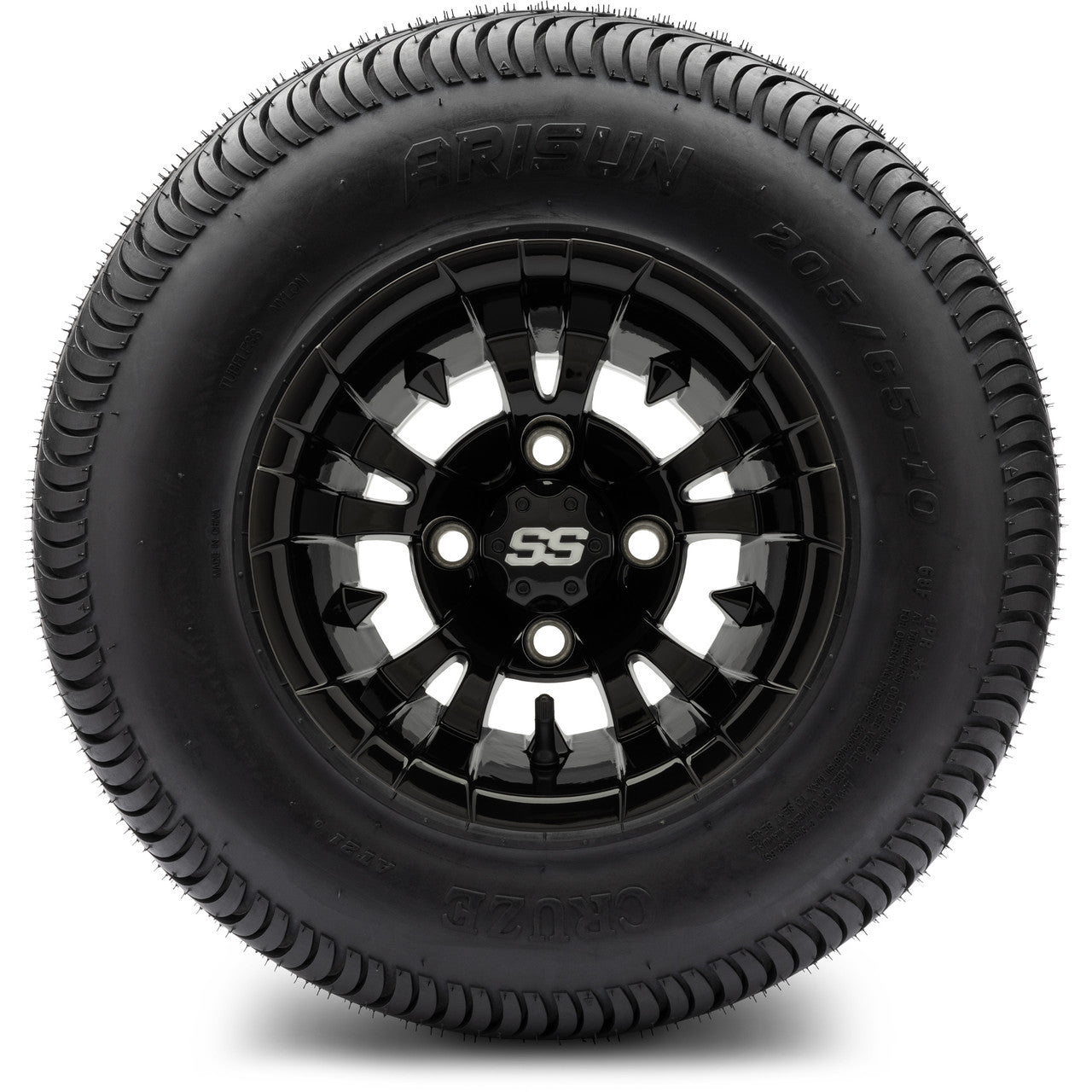 10" MODZ Vampire Glossy Black - Tire and Wheel Combo