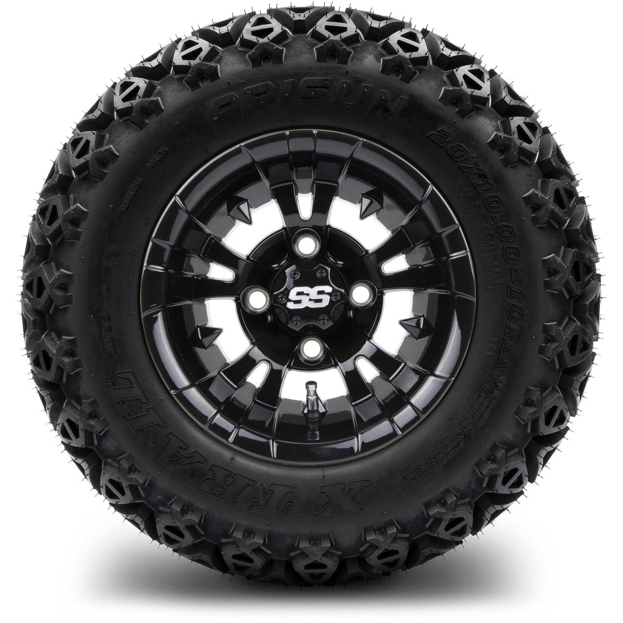 10" MODZ Vampire Glossy Black - Tire and Wheel Combo