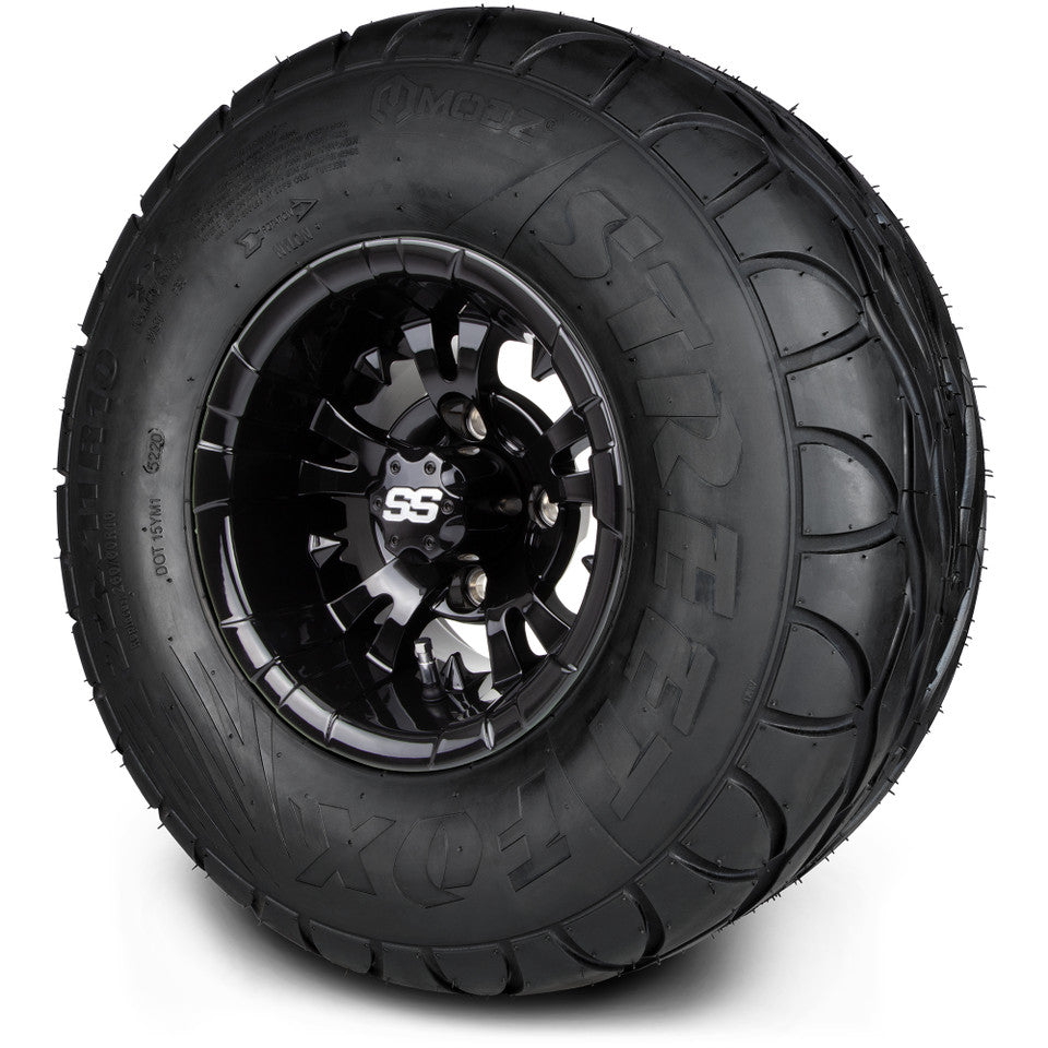10" MODZ Vampire Glossy Black - Tire and Wheel Combo