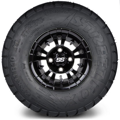 10" MODZ Vampire Glossy Black - Tire and Wheel Combo