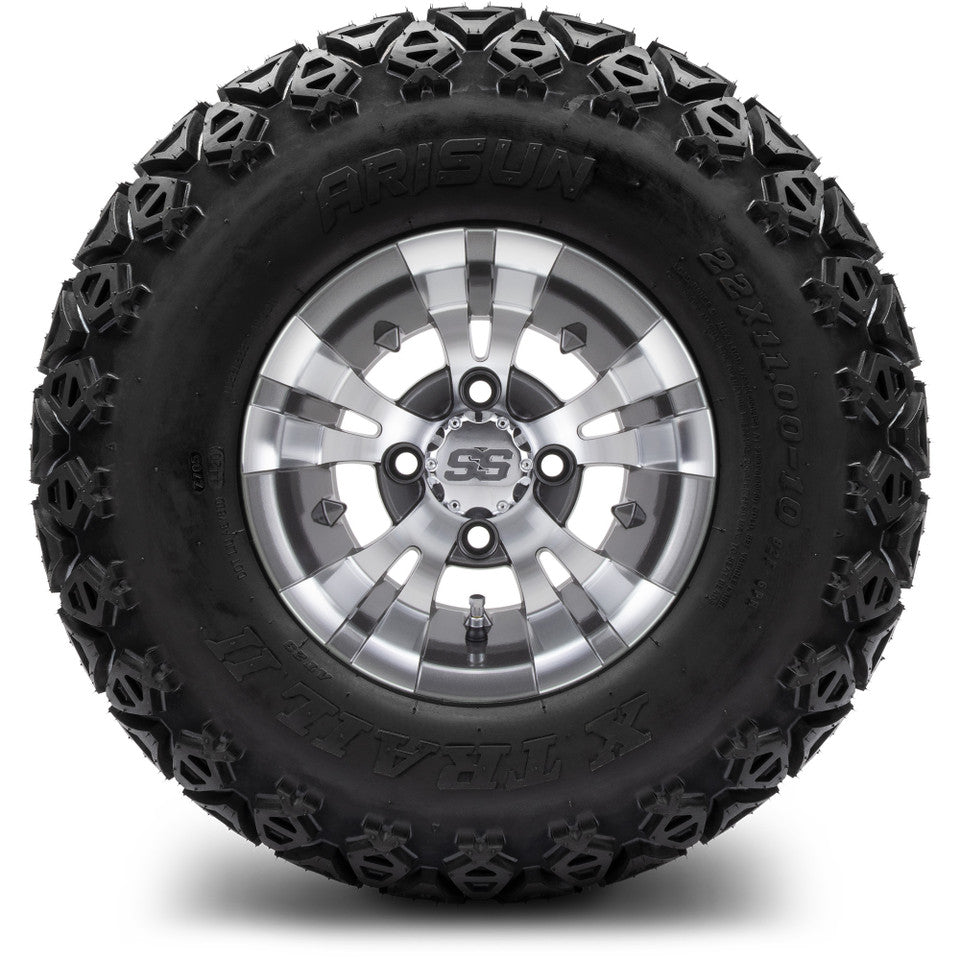 10" MODZ Vampire Gunmetal - Tire and Wheel Combo