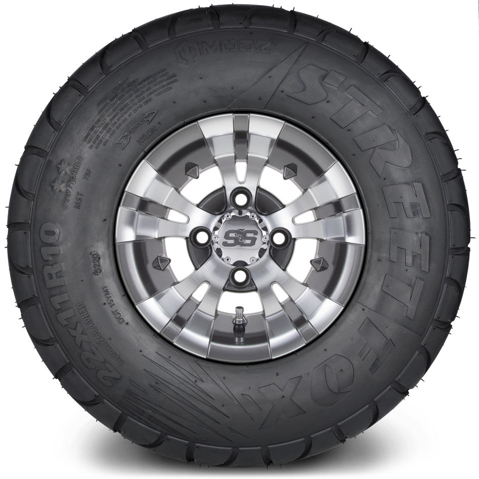 10" MODZ Vampire Gunmetal - Tire and Wheel Combo