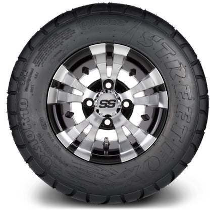 10" MODZ Vampire Machined Black - Tire and Wheel Combo