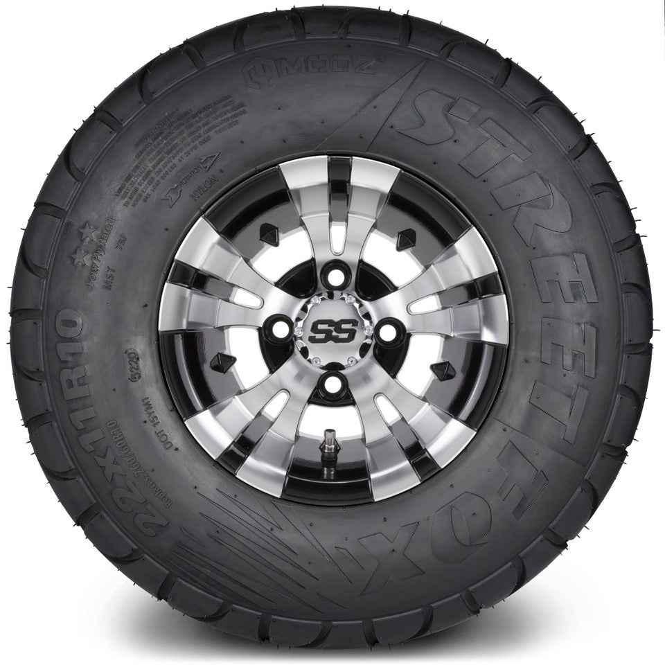 10" MODZ Vampire Machined Black - Tire and Wheel Combo