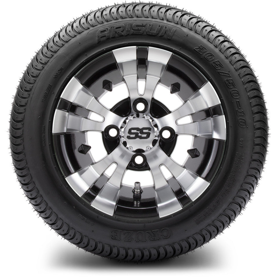 10" MODZ Vampire Machined Black - Tire and Wheel Combo