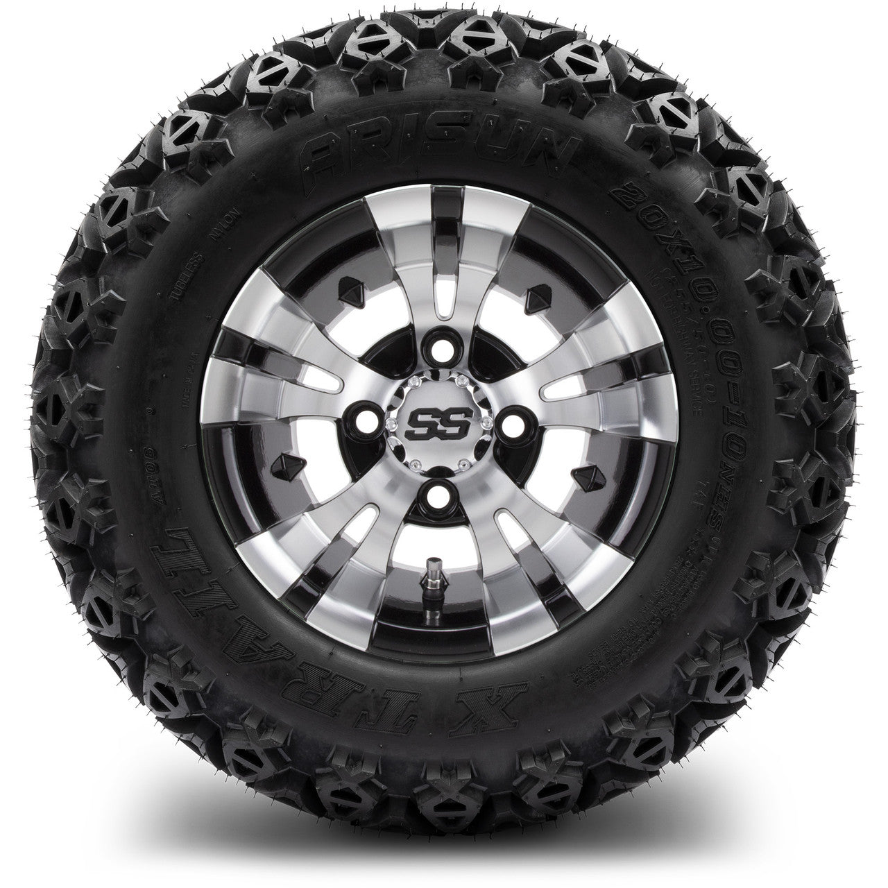 10" MODZ Vampire Machined Black - Tire and Wheel Combo