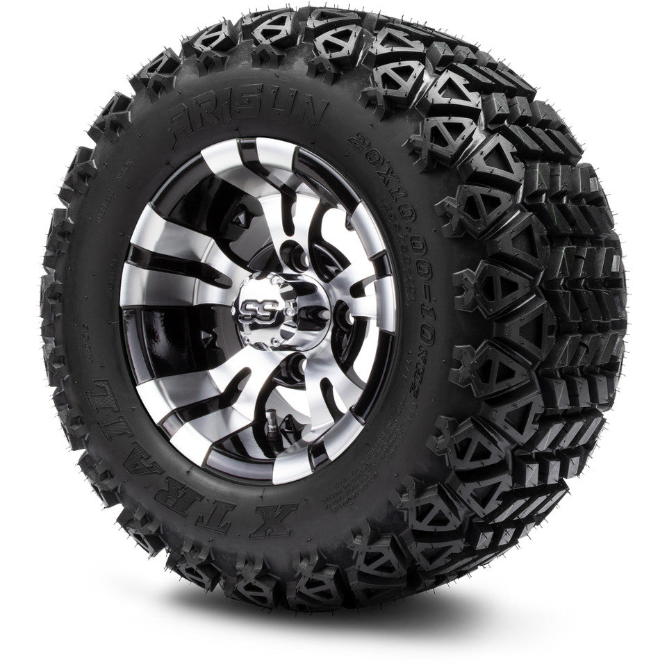 10" MODZ Vampire Machined Black - Tire and Wheel Combo