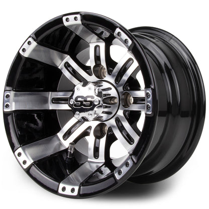 10" MODZ Tempest Machined Black - Tire and Wheel Combo