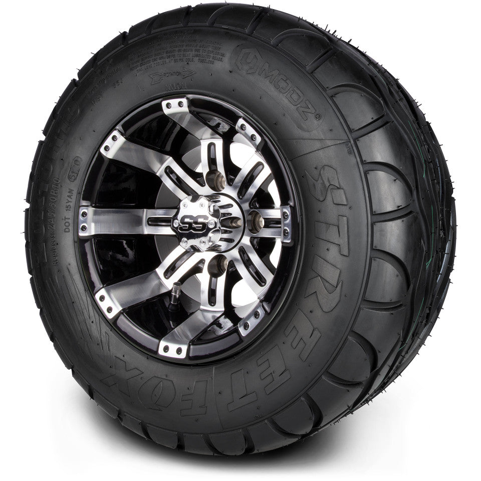 10" MODZ Tempest Machined Black - Tire and Wheel Combo