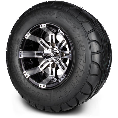 10" MODZ Tempest Machined Black - Tire and Wheel Combo