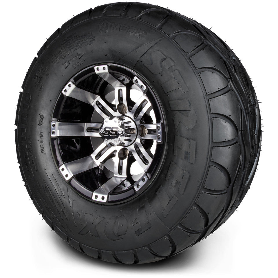 10" MODZ Tempest Machined Black - Tire and Wheel Combo