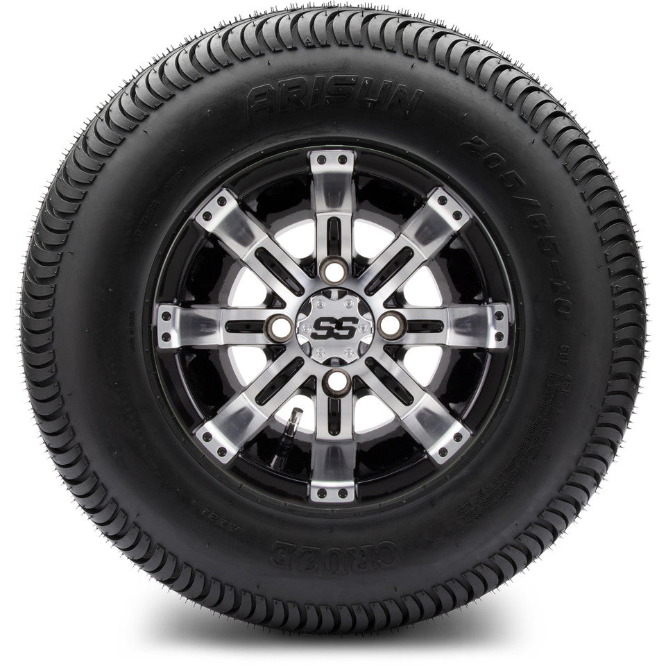 10" MODZ Tempest Machined Black - Tire and Wheel Combo