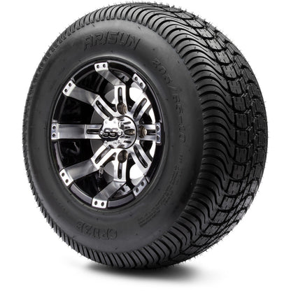 10" MODZ Tempest Machined Black - Tire and Wheel Combo
