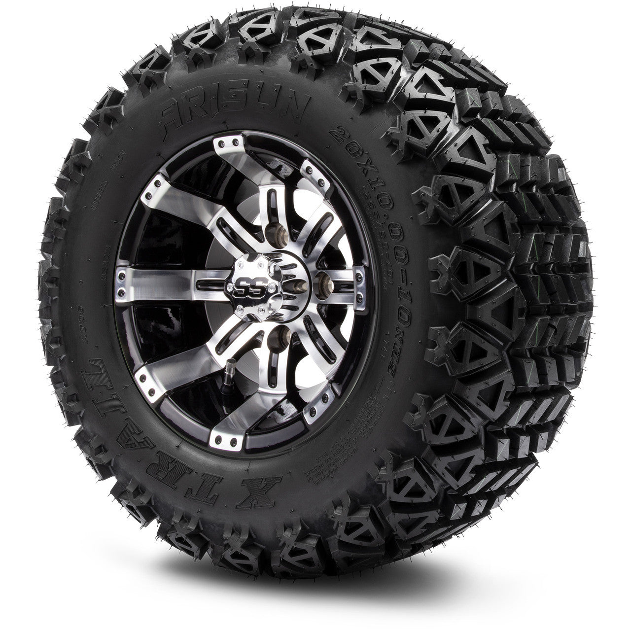 10" MODZ Tempest Machined Black - Tire and Wheel Combo