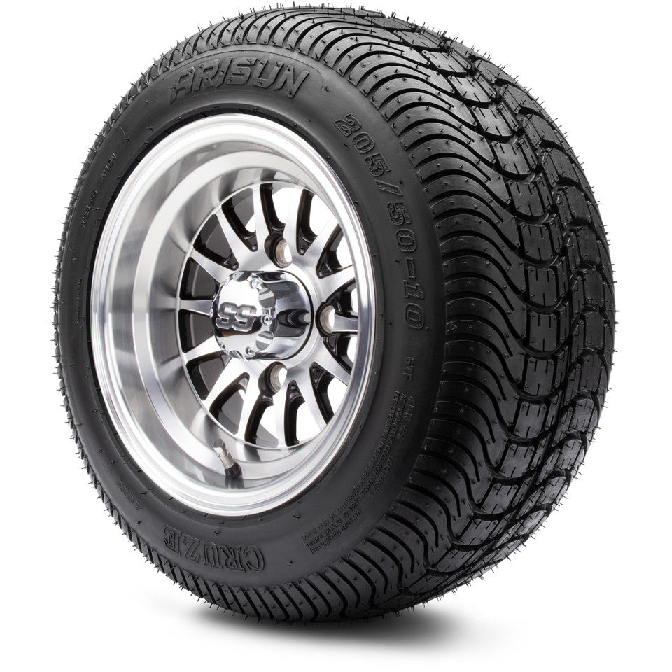 10" MODZ Medusa Machined Black - Tire and Wheel Combo