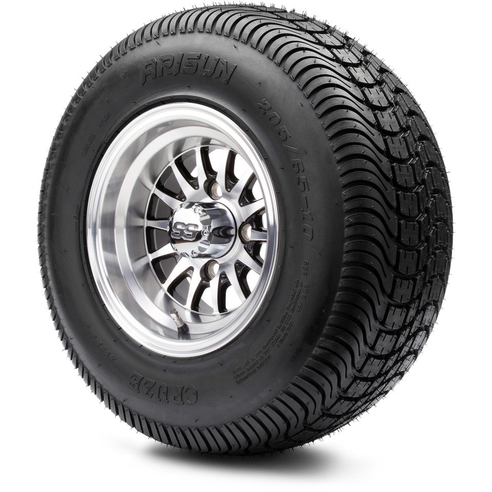 10" MODZ Medusa Machined Black - Tire and Wheel Combo