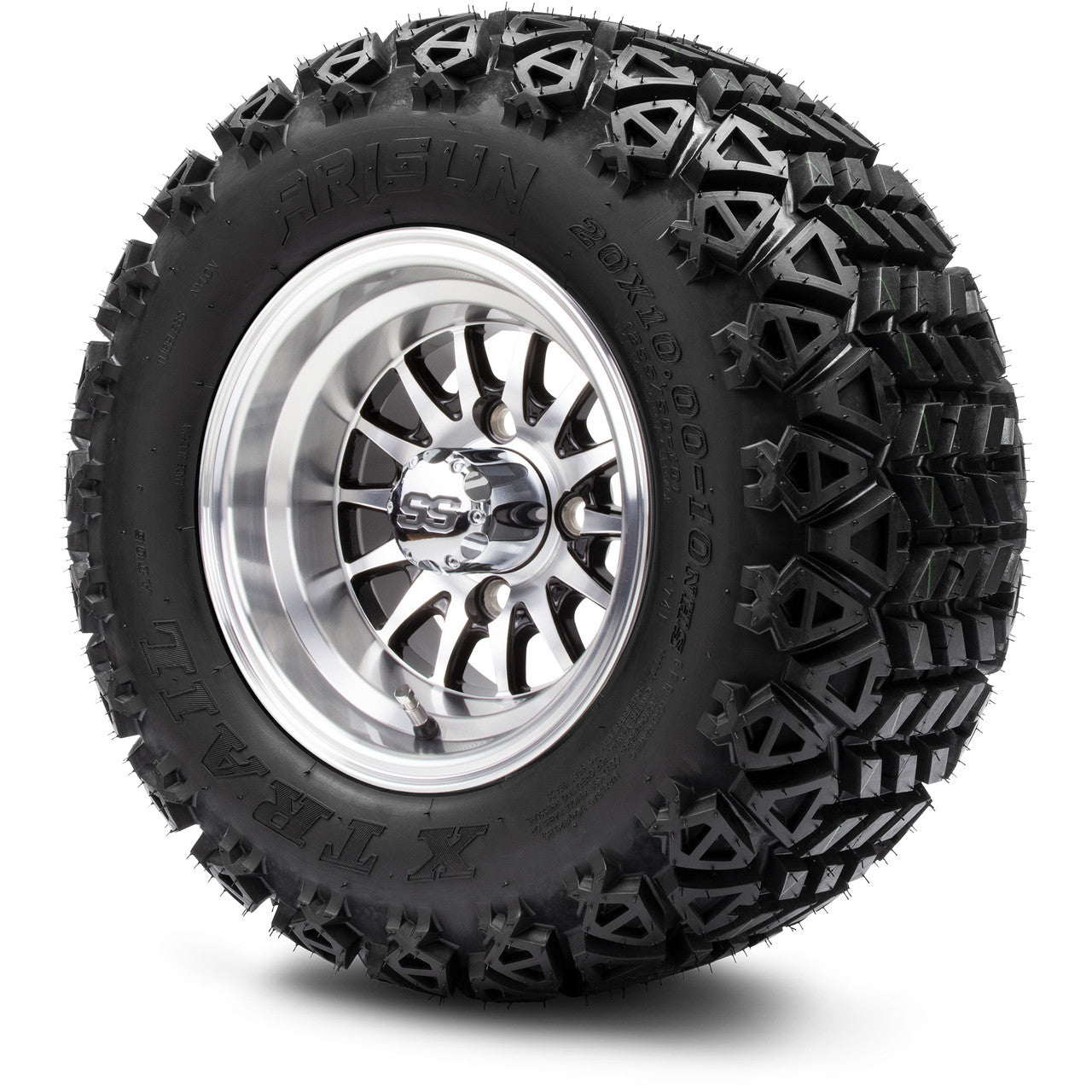 10" MODZ Medusa Machined Black - Tire and Wheel Combo