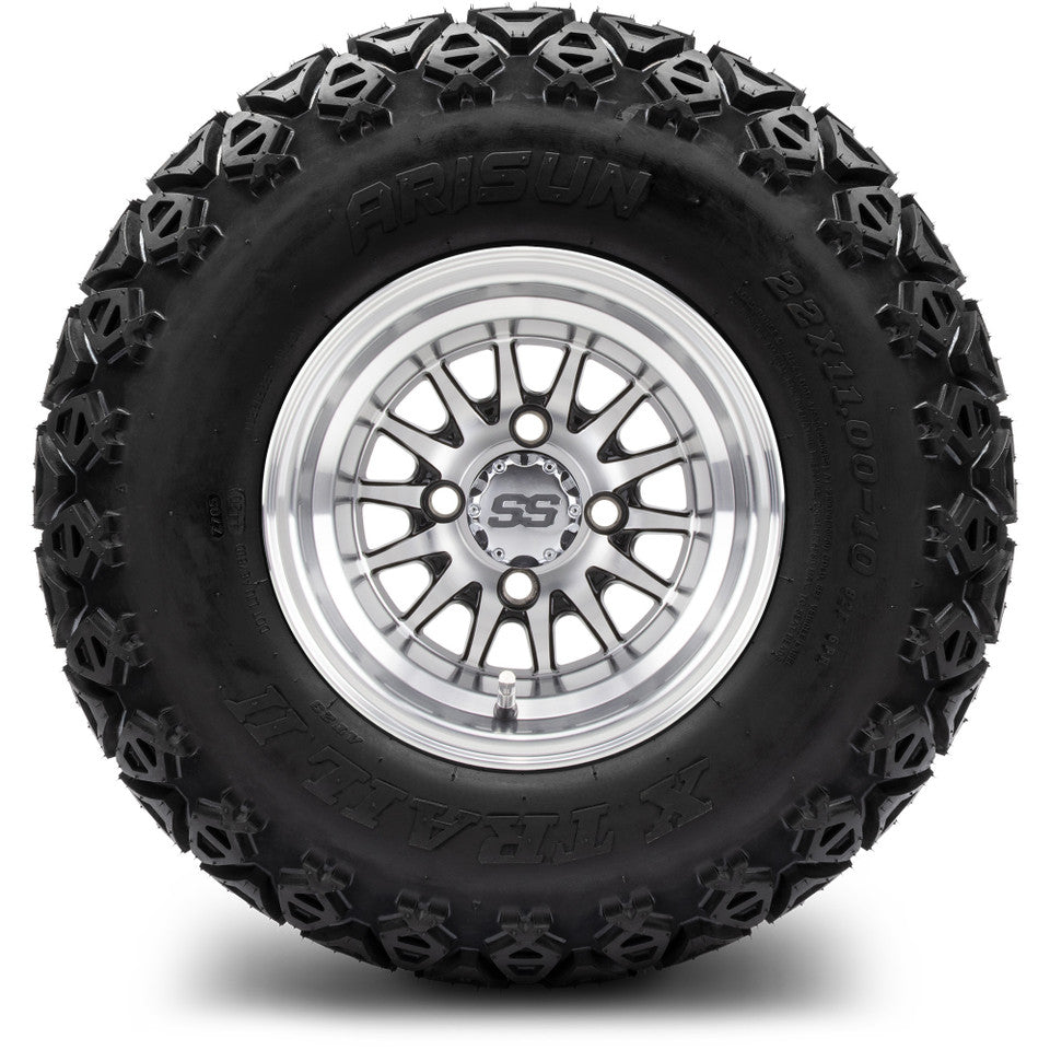 10" MODZ Medusa Machined Black - Tire and Wheel Combo