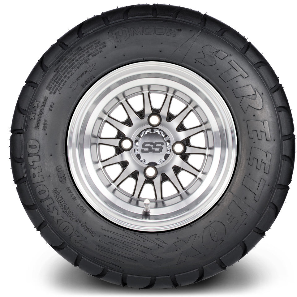 10" MODZ Medusa Machined Black - Tire and Wheel Combo