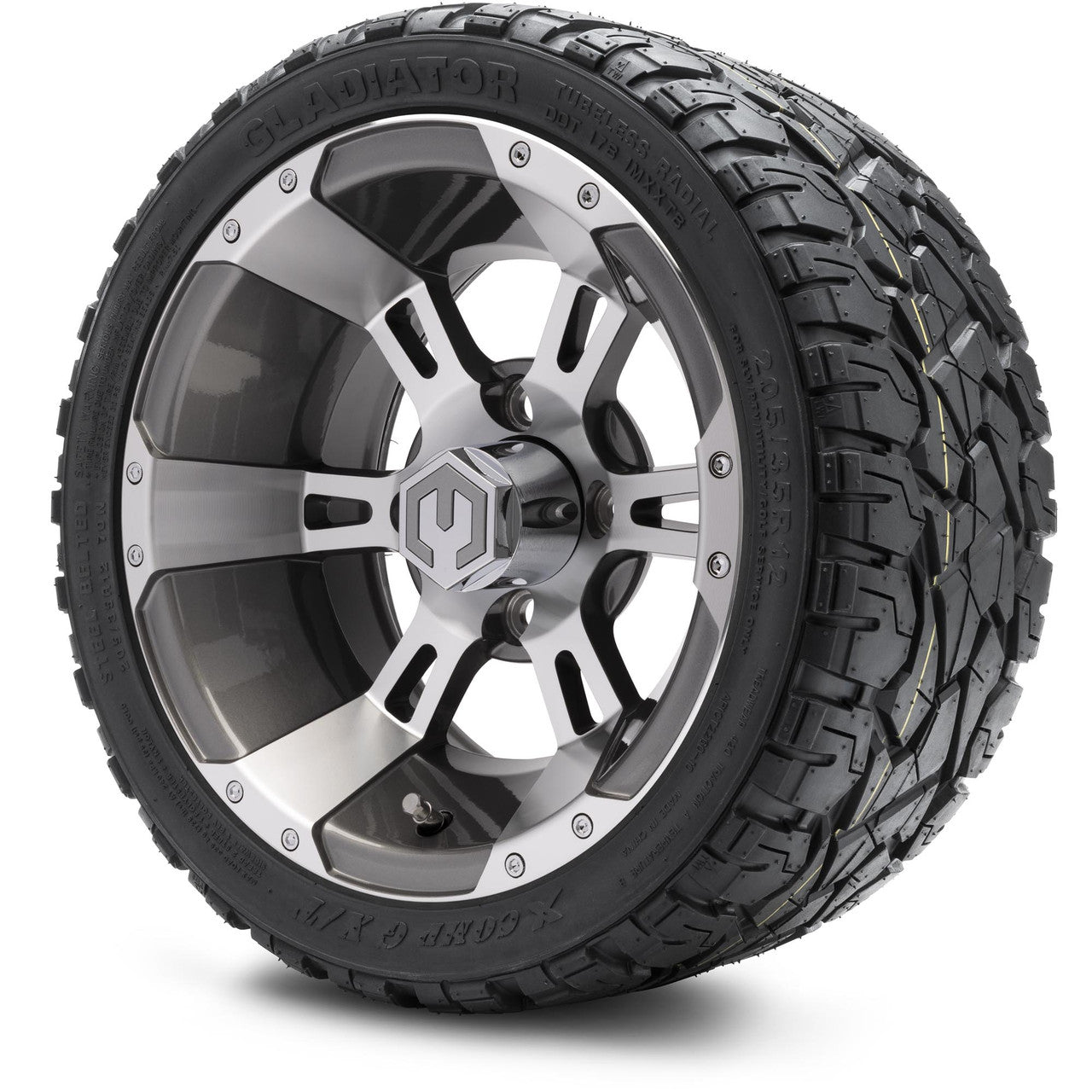 12" MODZ Ambush Gunmetal - Tire and Wheel Combo
