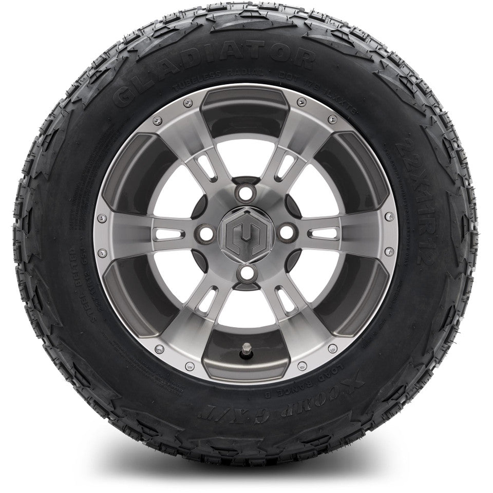 12" MODZ Ambush Gunmetal - Tire and Wheel Combo