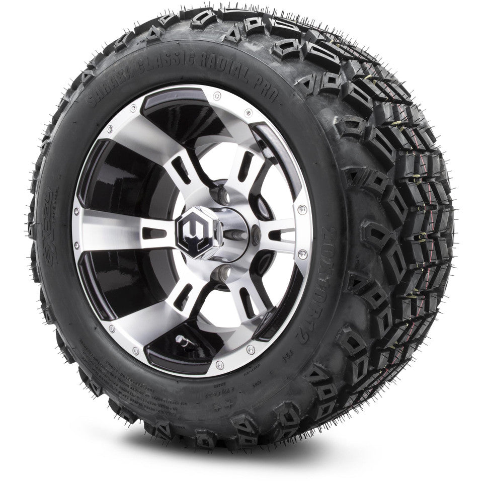 12" MODZ Ambush Machined Black- Tire and Wheel Combo