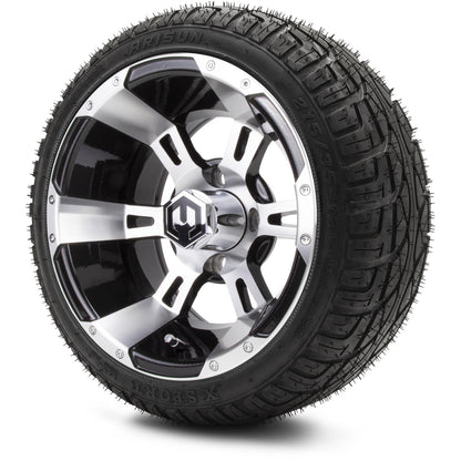 12" MODZ Ambush Machined Black- Tire and Wheel Combo