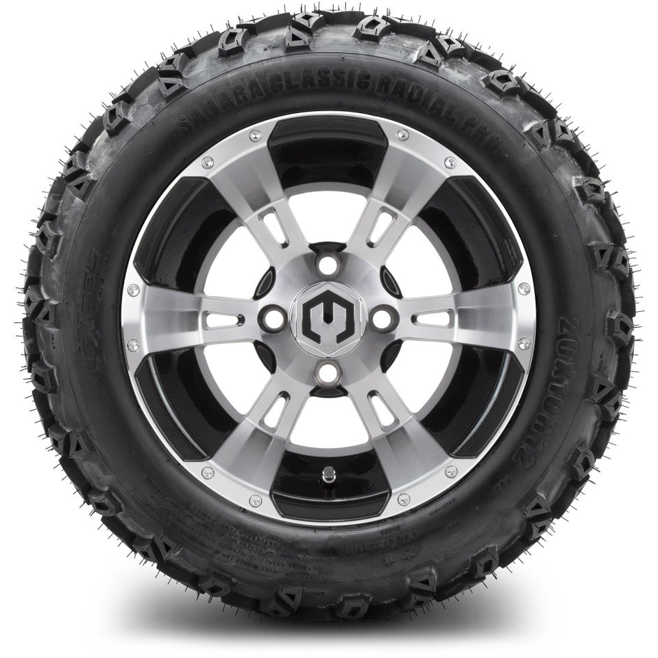 12" MODZ Ambush Machined Black- Tire and Wheel Combo