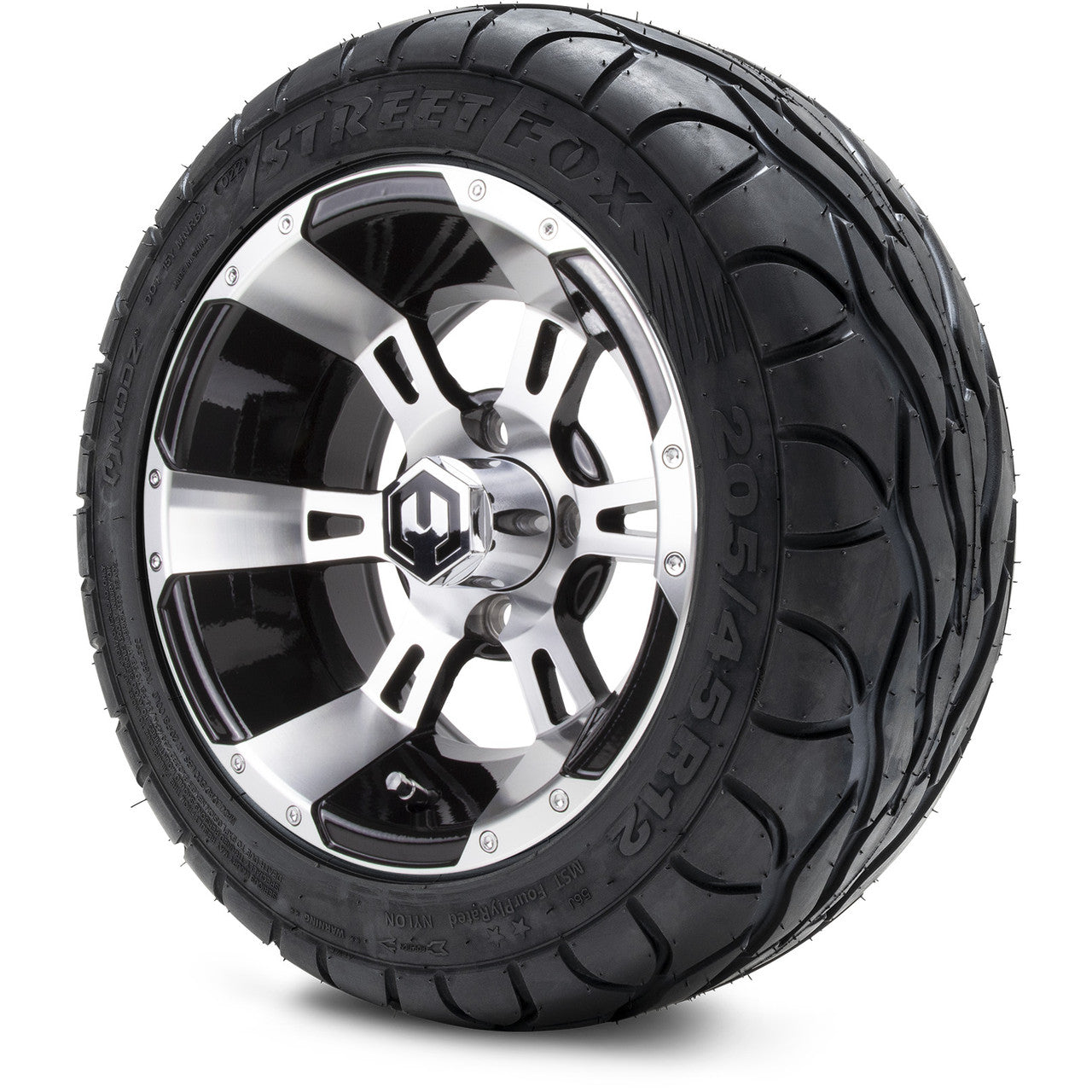 12" MODZ Ambush Machined Black- Tire and Wheel Combo