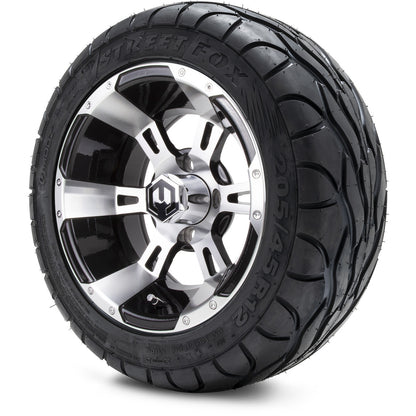 12" MODZ Ambush Machined Black- Tire and Wheel Combo