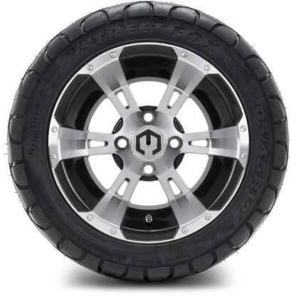 12" MODZ Ambush Machined Black- Tire and Wheel Combo