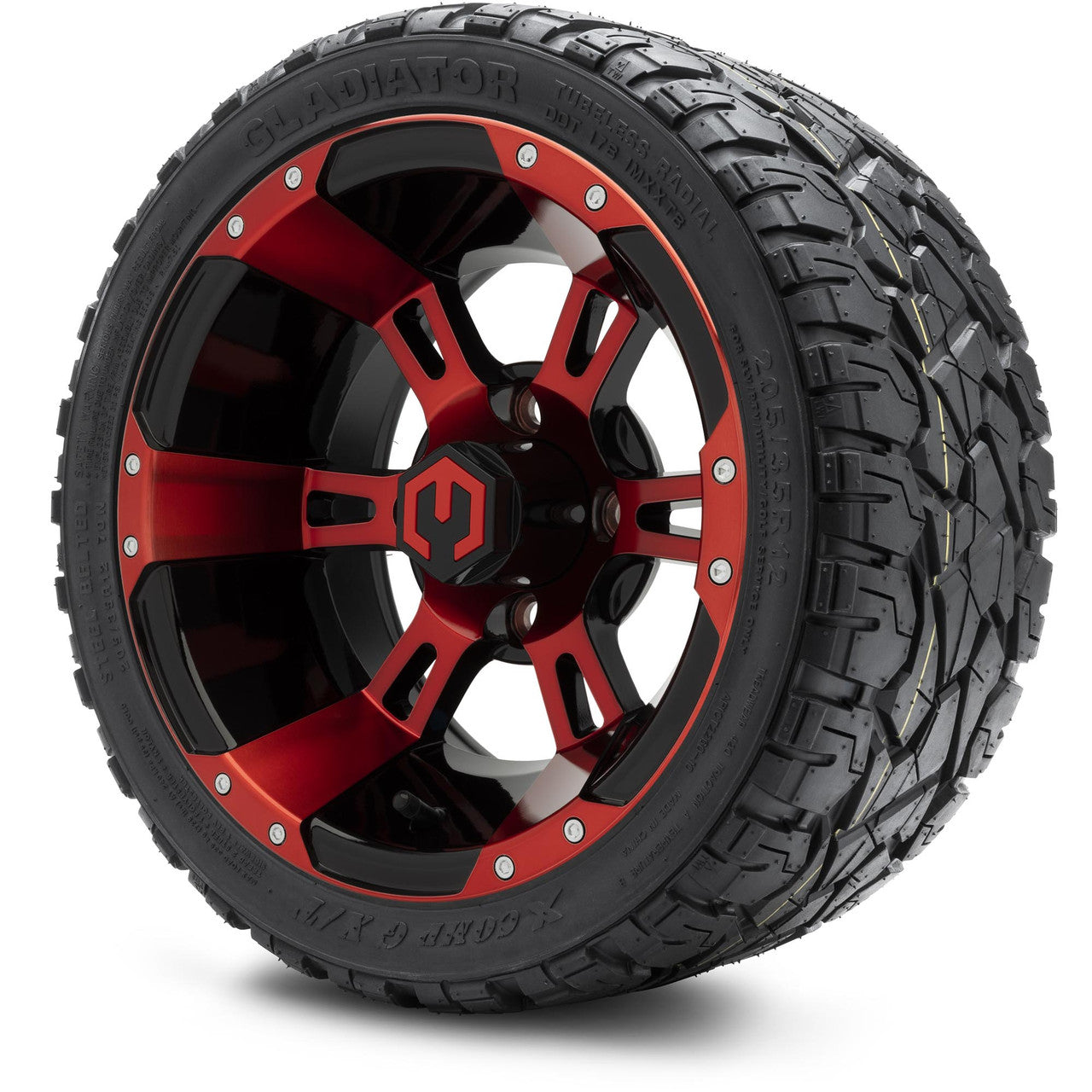 12" MODZ Ambush Red & Black - Tire and Wheel Combo
