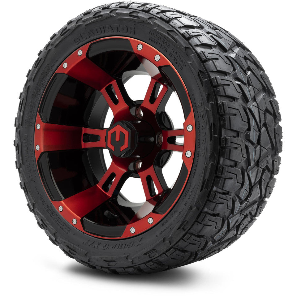 12" MODZ Ambush Red & Black - Tire and Wheel Combo