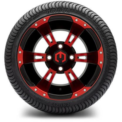 12" MODZ Ambush Red & Black - Tire and Wheel Combo