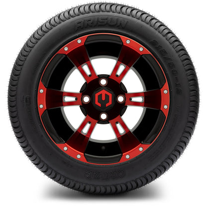 12" MODZ Ambush Red & Black - Tire and Wheel Combo