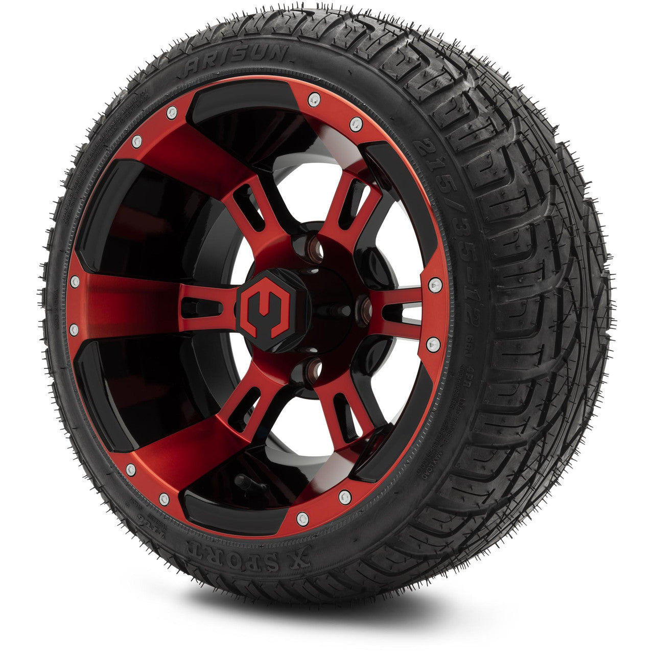 12" MODZ Ambush Red & Black - Tire and Wheel Combo