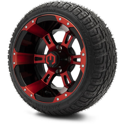 12" MODZ Ambush Red & Black - Tire and Wheel Combo