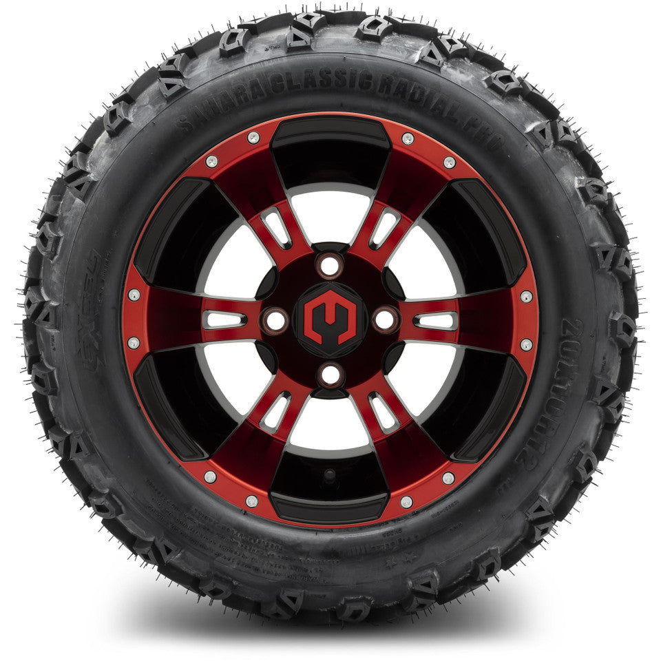 12" MODZ Ambush Red & Black - Tire and Wheel Combo