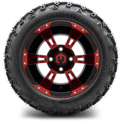 12" MODZ Ambush Red & Black - Tire and Wheel Combo