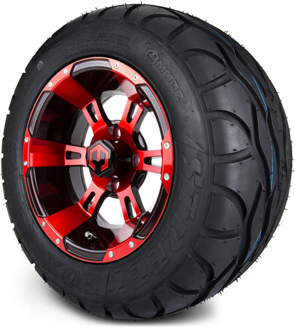12" MODZ Ambush Red & Black - Tire and Wheel Combo