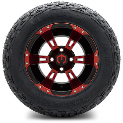 12" MODZ Ambush Red & Black - Tire and Wheel Combo