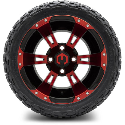 12" MODZ Ambush Red & Black - Tire and Wheel Combo
