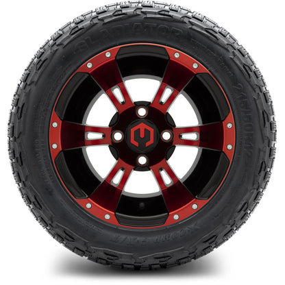 12" MODZ Ambush Red & Black - Tire and Wheel Combo